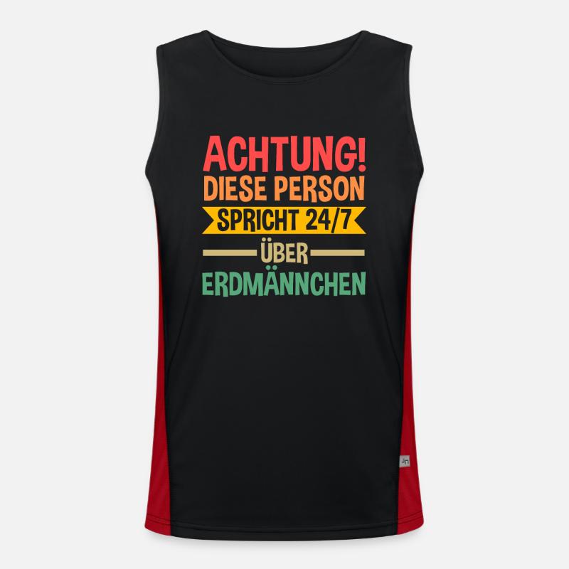 Erdmännchen Funktionelles Kontrast-Tank Top für Männer 