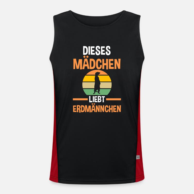 Erdmännchen Funktionelles Kontrast-Tank Top für Männer 
