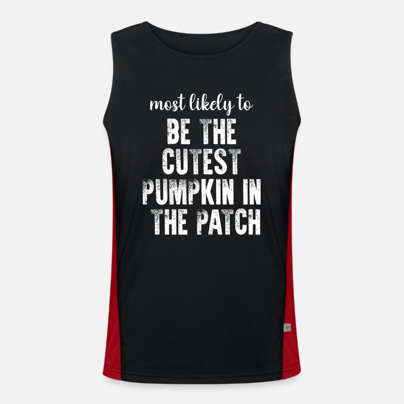 Most Likely To Be The Cutest Pumpkin In The Patch Men's Functional Contrast Tank Top 