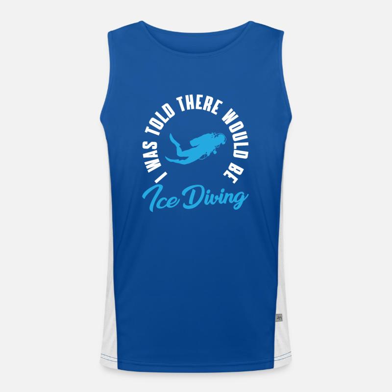 Lustiges Eistaucher Humor Design Funktionelles Kontrast-Tank Top für Männer 