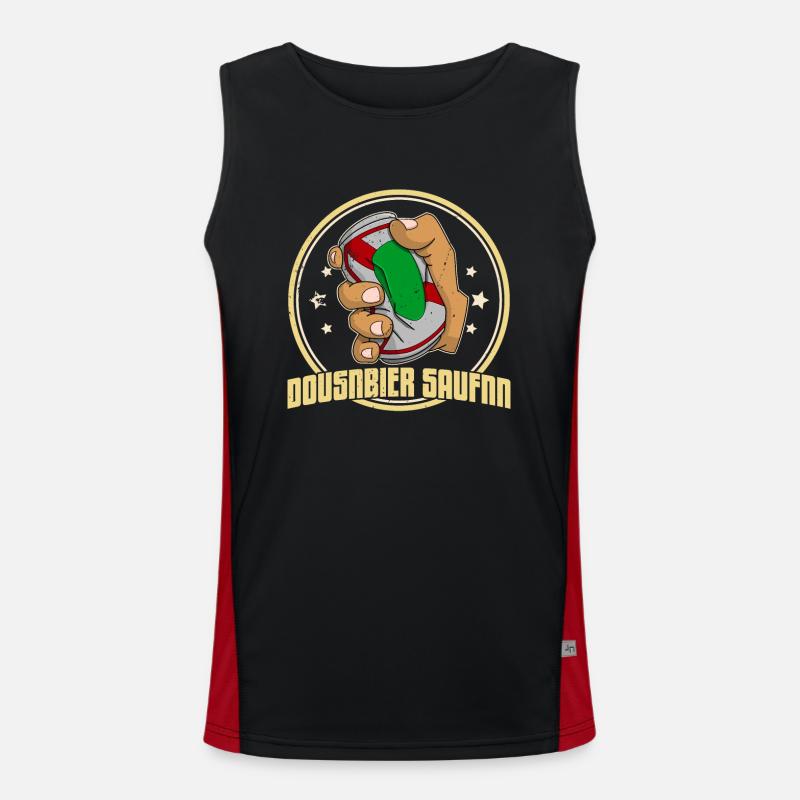 Bier Bierdosen Dosenbier Alkohol Saufen Trinker Funktionelles Kontrast-Tank Top für Männer 
