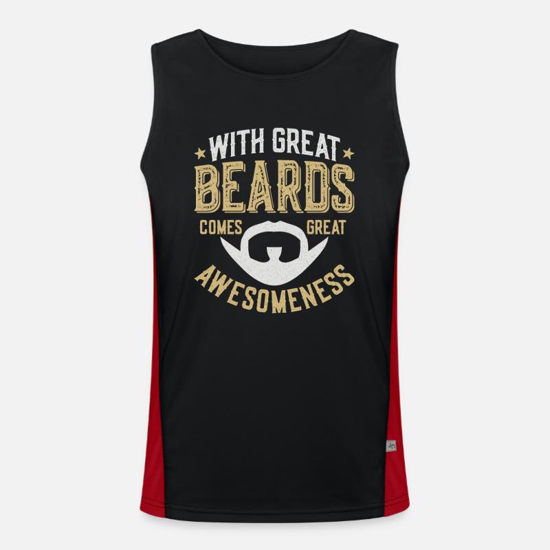 Beard Lover Bearded Man With Great Funktionelles Kontrast-Tank Top für Männer 