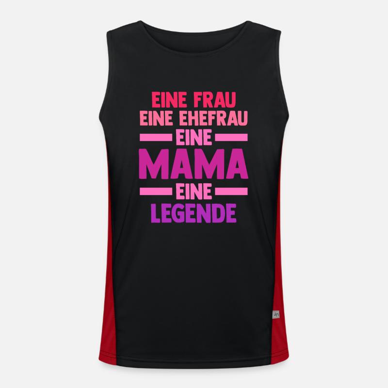 Ehefrau Mutter Mama Funktionelles Kontrast-Tank Top für Männer 