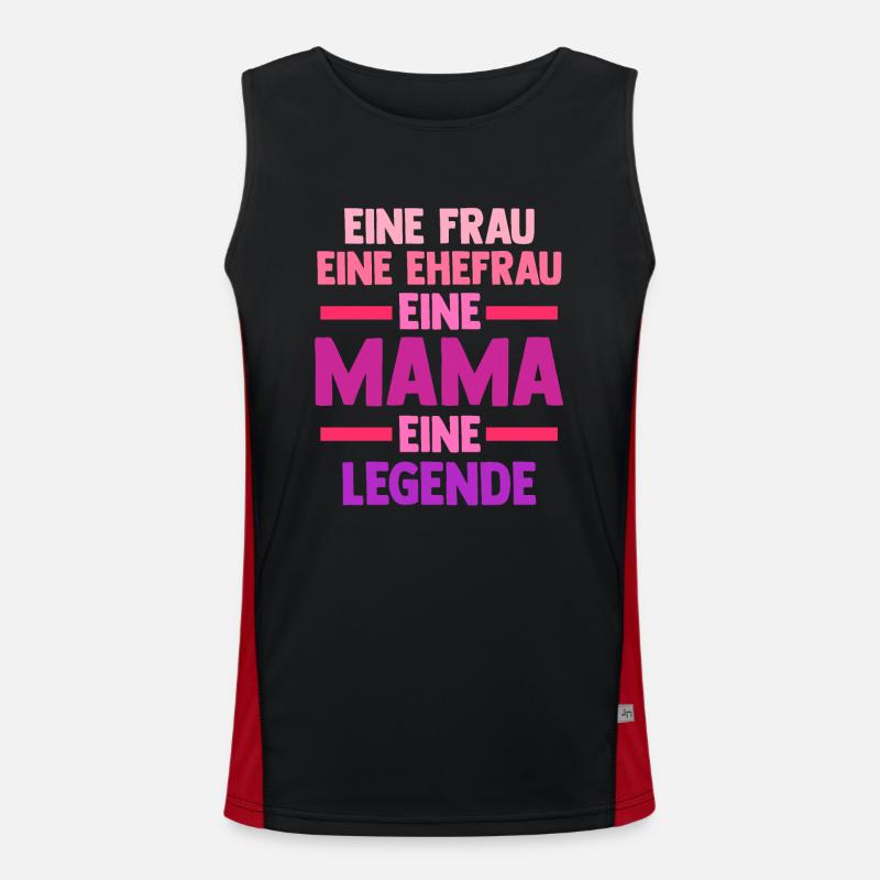 Ehefrau Mutter Mama Funktionelles Kontrast-Tank Top für Männer 
