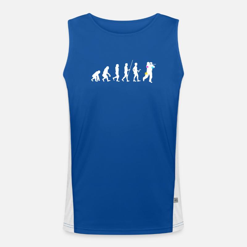 Paintball Human Evolution Paintballing Men's Functional Contrast Tank Top 