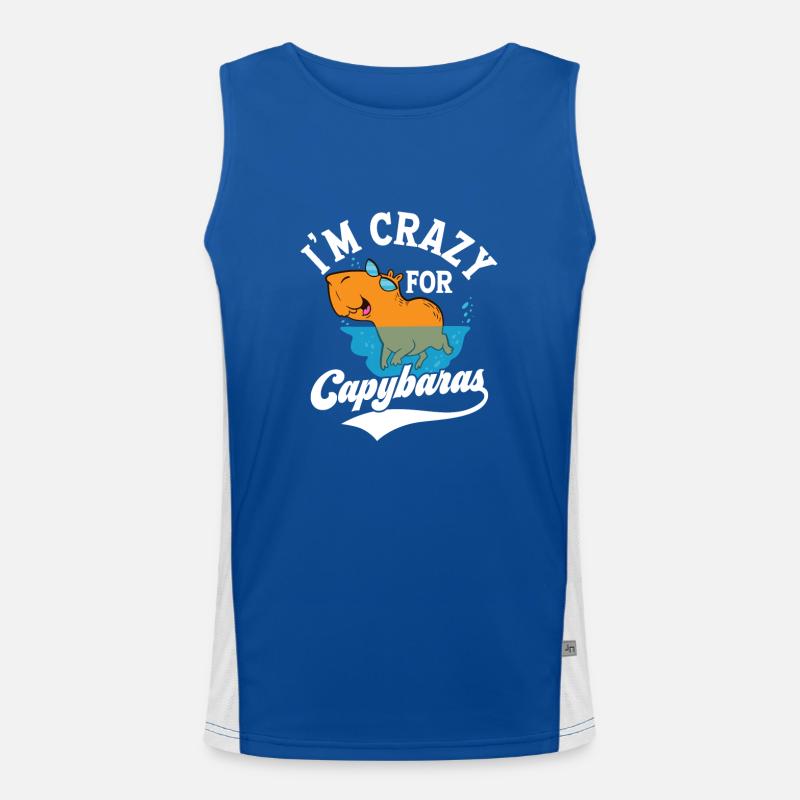 I'm Crazy For Capybaras Capybara Mammal Funktionelles Kontrast-Tank Top für Männer 