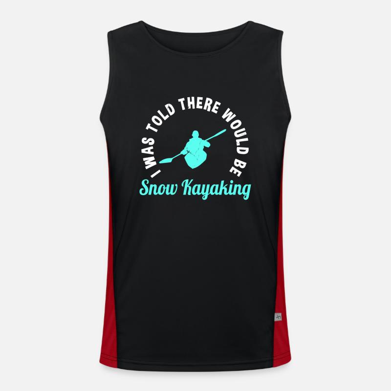 Lustiger Schnee Kajak Spruch Snow Kayaking Funktionelles Kontrast-Tank Top für Männer 