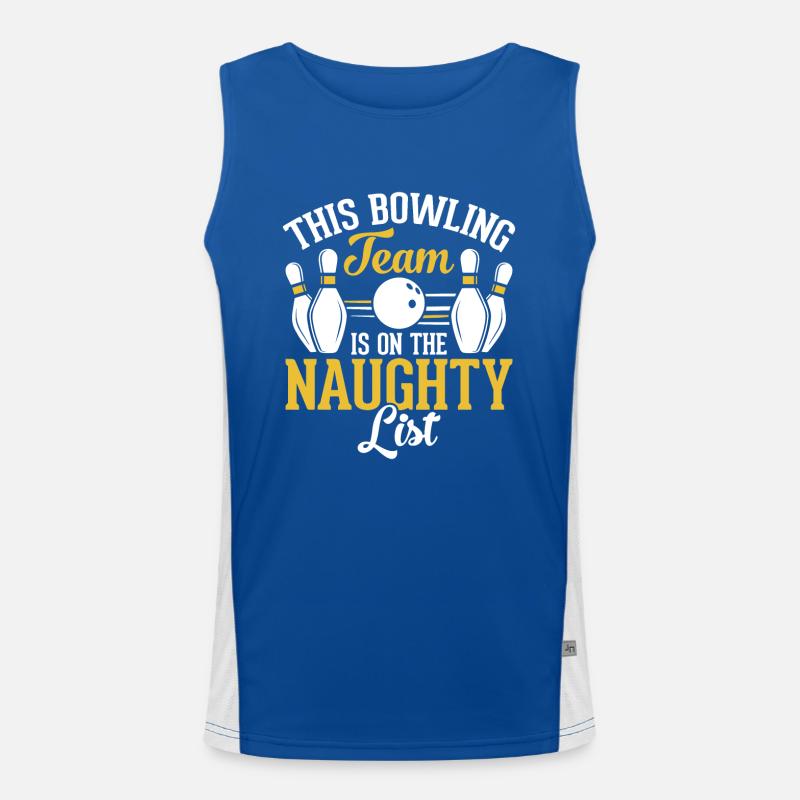 This bowling team is on the evil list Men's Functional Contrast Tank Top 