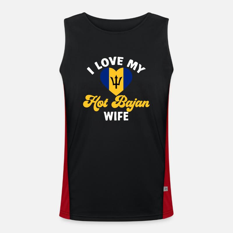 Barbados flag Barbadian bayan Men's Functional Contrast Tank Top 