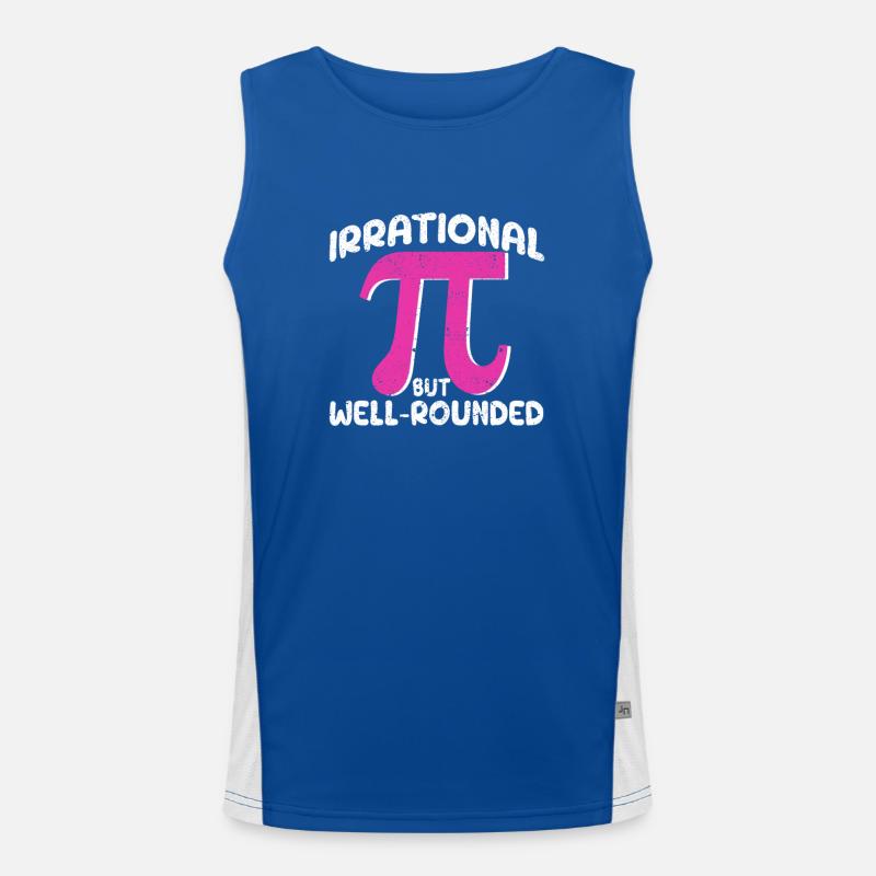 Pi Day Irrational but well-rounded math fan Men's Functional Contrast Tank Top 