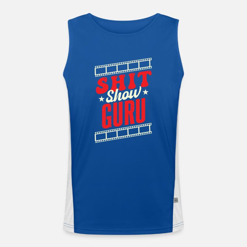 Sarkasmus, Scheiße, Show, Guru, Witz, Humor Funktionelles Kontrast-Tank Top für Männer 