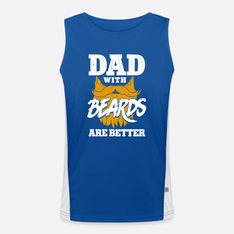 Beard Lover Bearded Man Dad Ginger Funktionelles Kontrast-Tank Top für Männer 