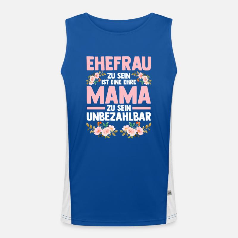 Ehefrau Mutter Mama Funktionelles Kontrast-Tank Top für Männer 