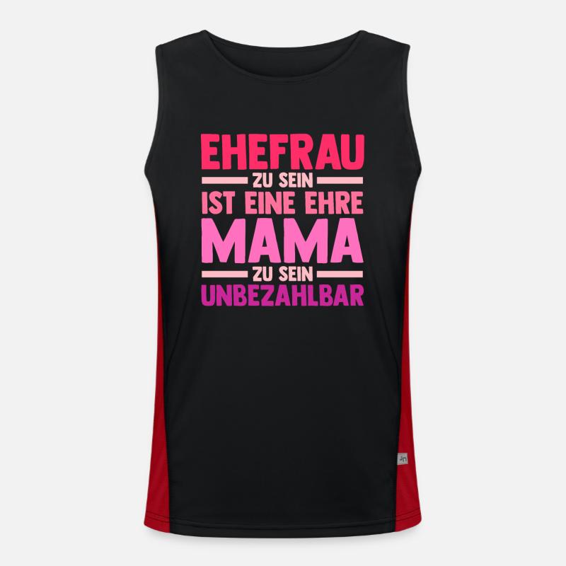 Ehefrau Mutter Mama Funktionelles Kontrast-Tank Top für Männer 