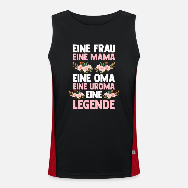 Mutter Mama Oma Uroma Funktionelles Kontrast-Tank Top für Männer 