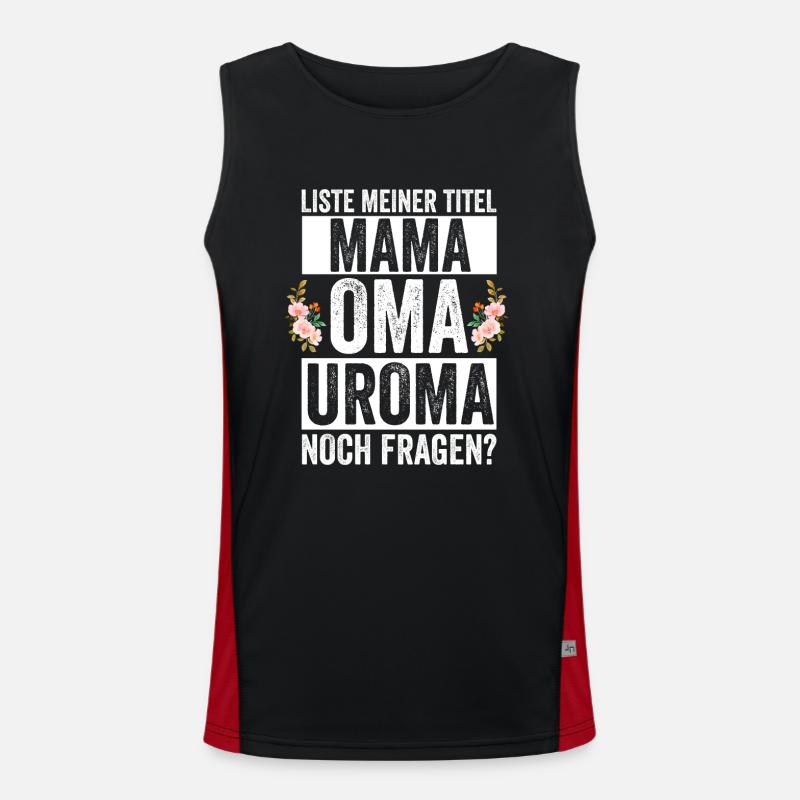 Mutter Mama Oma Uroma Funktionelles Kontrast-Tank Top für Männer 