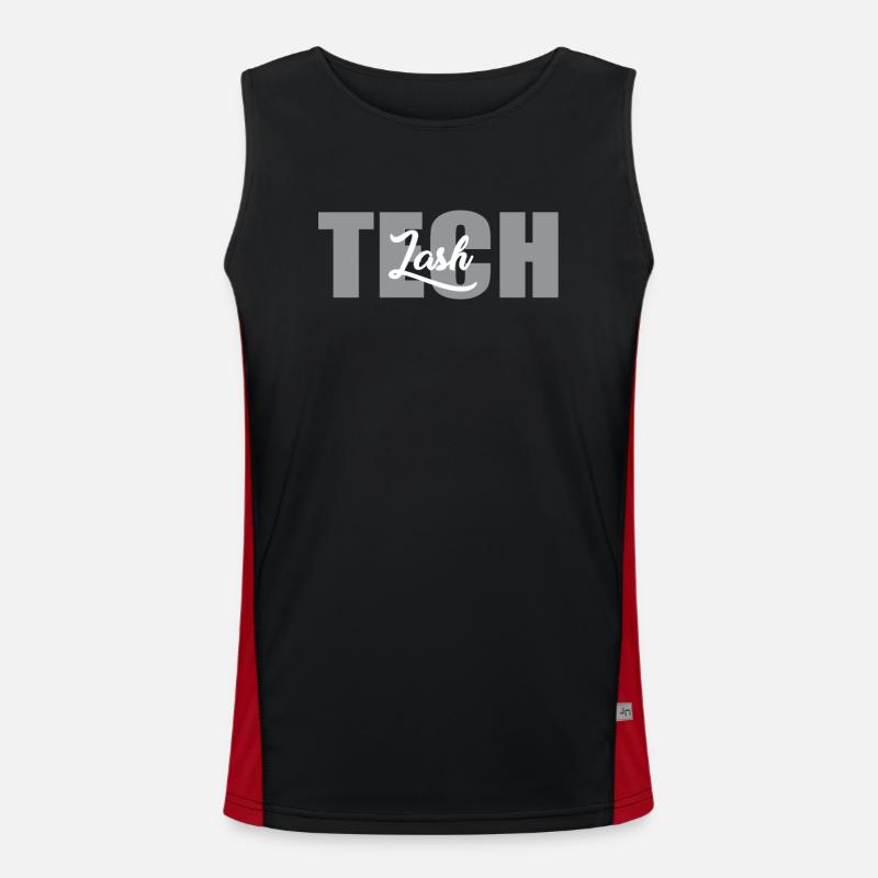 Eyelash technician lettering Men's Functional Contrast Tank Top 