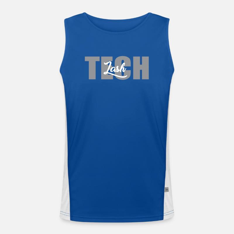 Eyelash technician lettering Men's Functional Contrast Tank Top 