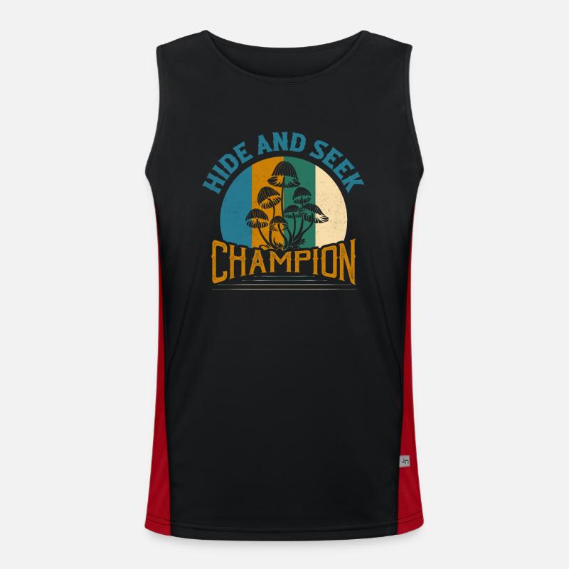 Mycologue champignon champion de cache-cache Débardeur respirant contrasté Homme 