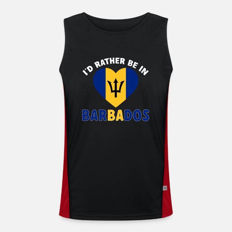 Drapeau de la Barbade Bayan barbadien Débardeur respirant contrasté Homme 