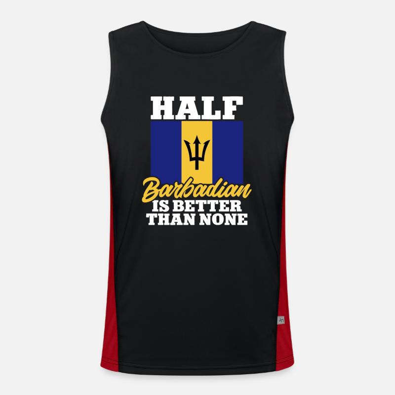 Barbados flag Barbadian bayan Men's Functional Contrast Tank Top 
