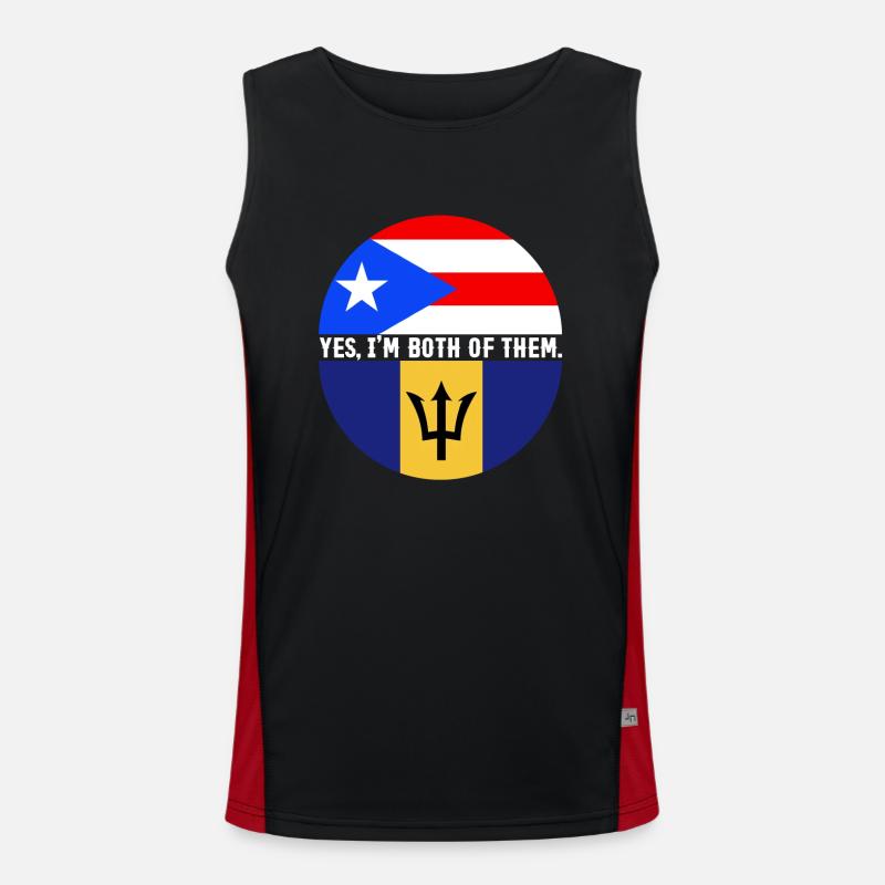 Drapeau de la Barbade Bayan barbadien Débardeur respirant contrasté Homme 