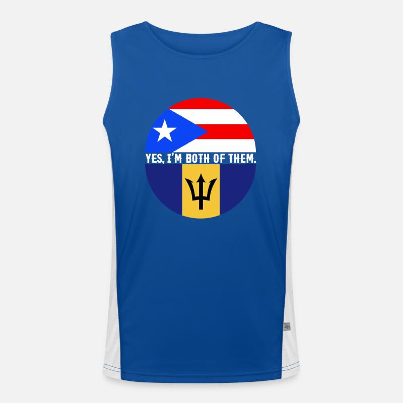 Drapeau de la Barbade Bayan barbadien Débardeur respirant contrasté Homme 