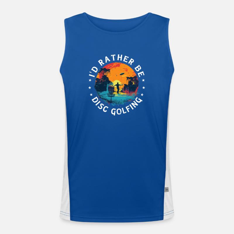 Disc Golf Player Disc Golfer Game Funny Dictons Débardeur respirant contrasté Homme 