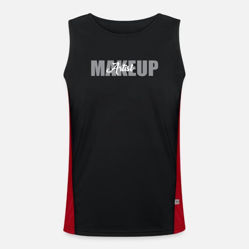 Makeup Artist Typesetting Design Men's Functional Contrast Tank Top 