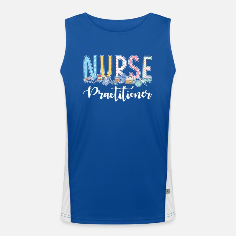 Nurse Practitioner Funktionelles Kontrast-Tank Top für Männer 