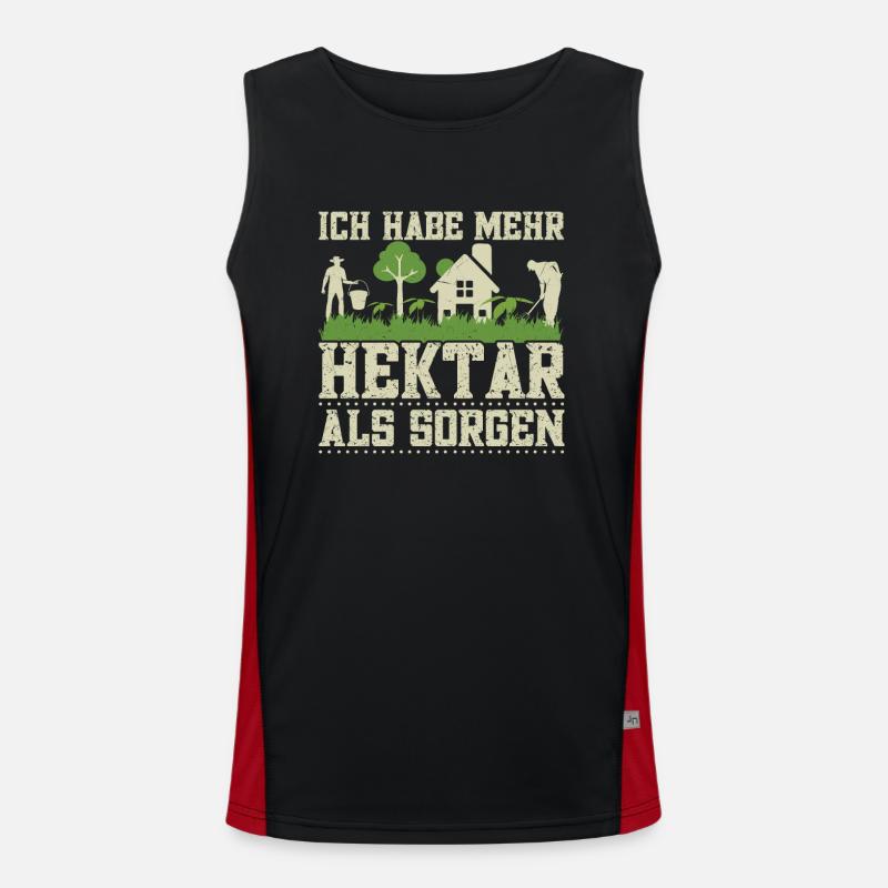 Landwirt Hektar Traktorfahrer Kuhbauer Acker Funktionelles Kontrast-Tank Top für Männer 