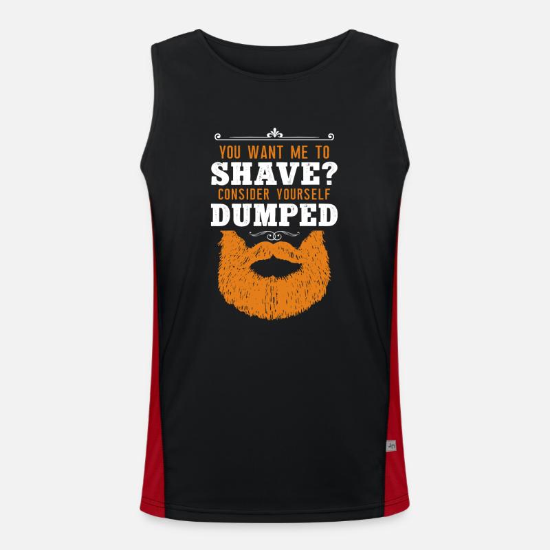 Beard Lover Bearded Man Ginger Funktionelles Kontrast-Tank Top für Männer 