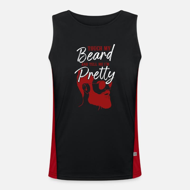 Beard Lover Bearded Man Ginger Funktionelles Kontrast-Tank Top für Männer 