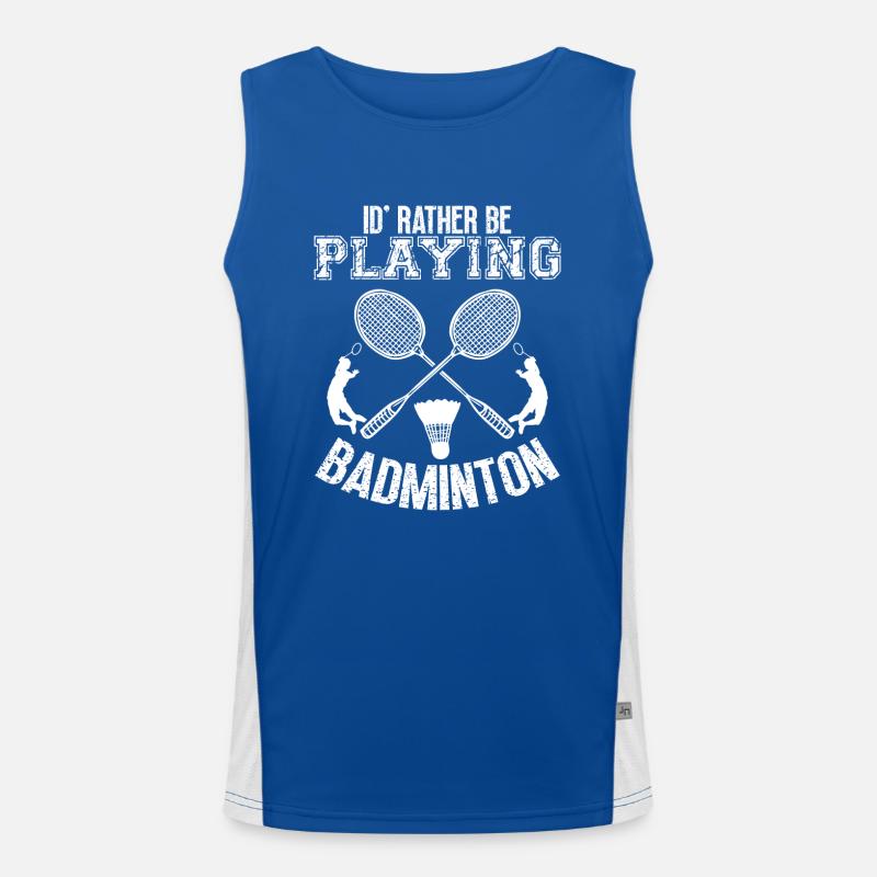 I prefer to play badminton Men's Functional Contrast Tank Top 