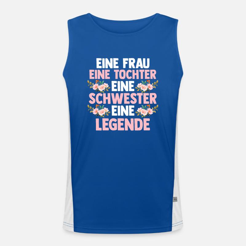 Tochter Schwester Funktionelles Kontrast-Tank Top für Männer 