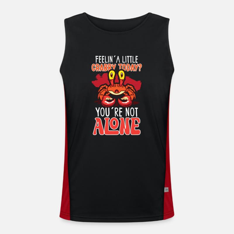 Krabbe krabben krabbenflüsterer Krabbenjagdfischer Funktionelles Kontrast-Tank Top für Männer 