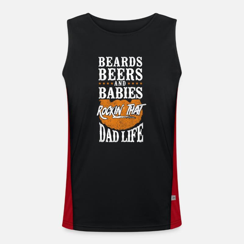 Beard Lover Bearded Man Dad Ginger Funktionelles Kontrast-Tank Top für Männer 