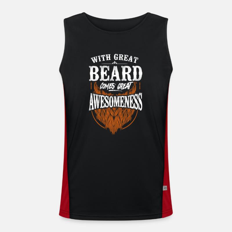 Beard Lover Bearded Man Ginger Funktionelles Kontrast-Tank Top für Männer 