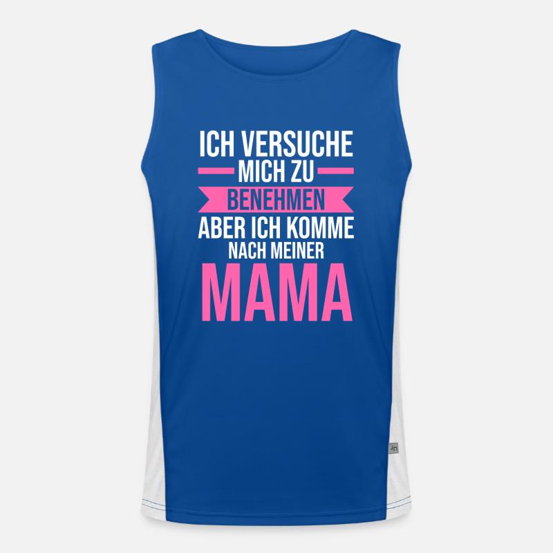 Mutter Sohn Tochter Mama Funktionelles Kontrast-Tank Top für Männer 