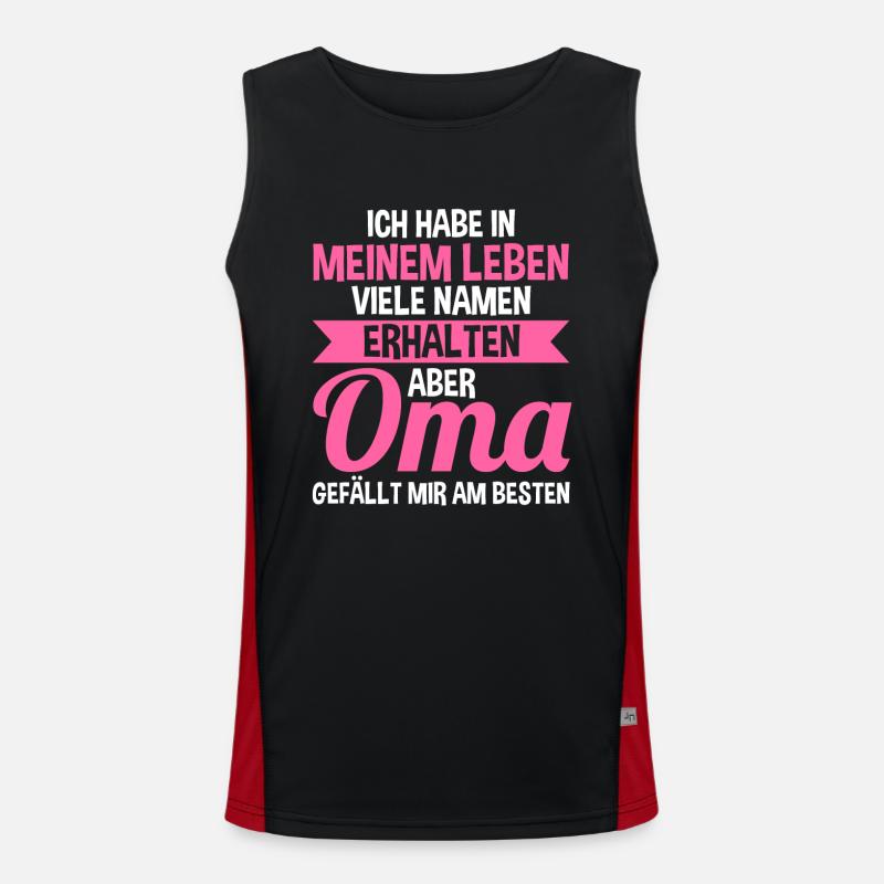Großmutter Oma Funktionelles Kontrast-Tank Top für Männer 