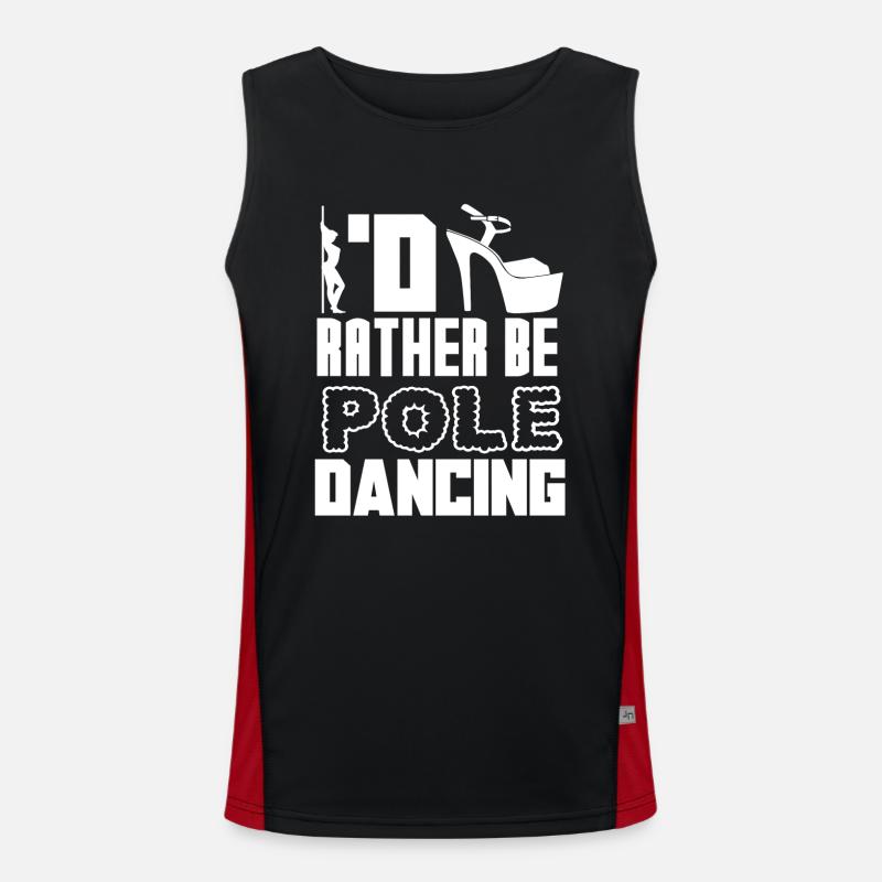 Pole Dance I'd Rather Be Pole Dancing Men's Functional Contrast Tank Top 