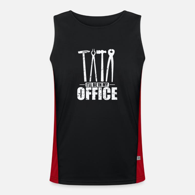 I'll be in my Office Metallbauer Beruf Funktionelles Kontrast-Tank Top für Männer 