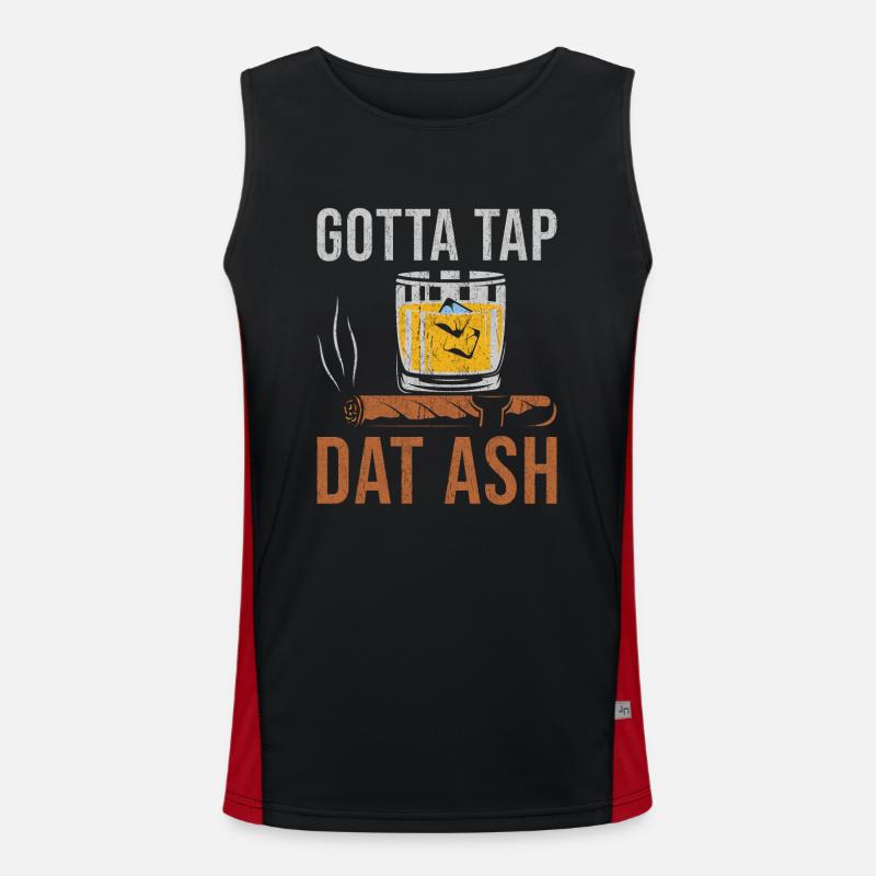 Zigarre Whiskey Rauchen Gotta Tap Dat Ash Funktionelles Kontrast-Tank Top für Männer 