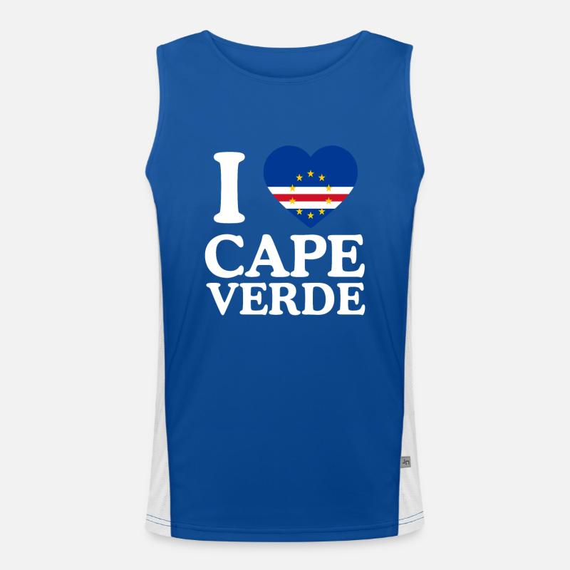 Cape Verde flag Cabo Verde flag Men's Functional Contrast Tank Top 