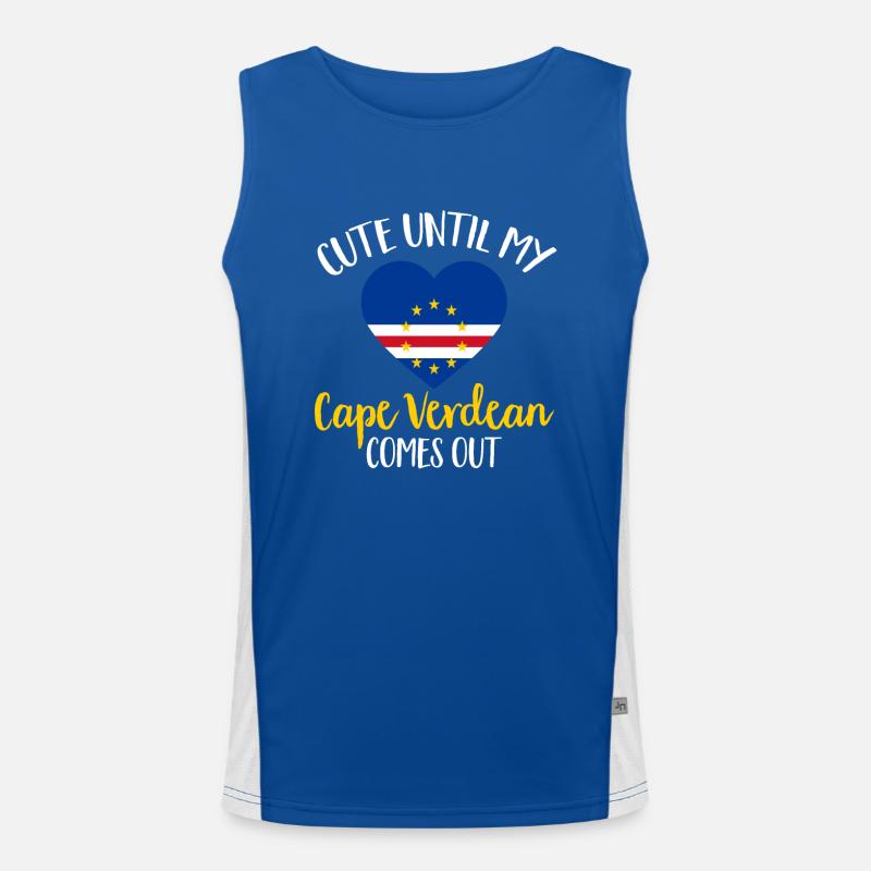 Cape Verde flag Cabo Verde flag Men's Functional Contrast Tank Top 