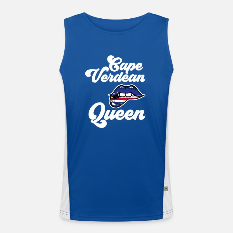 Cape Verde flag Cabo Verde flag Men's Functional Contrast Tank Top 