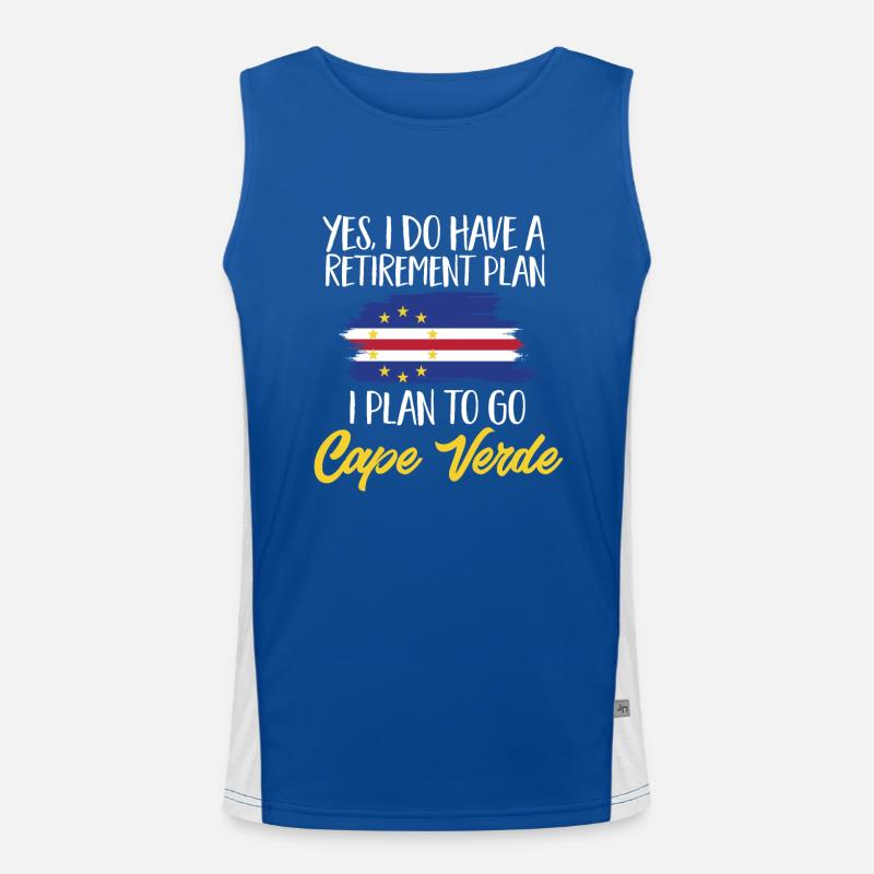 Cape Verde flag Cabo Verde flag Men's Functional Contrast Tank Top 