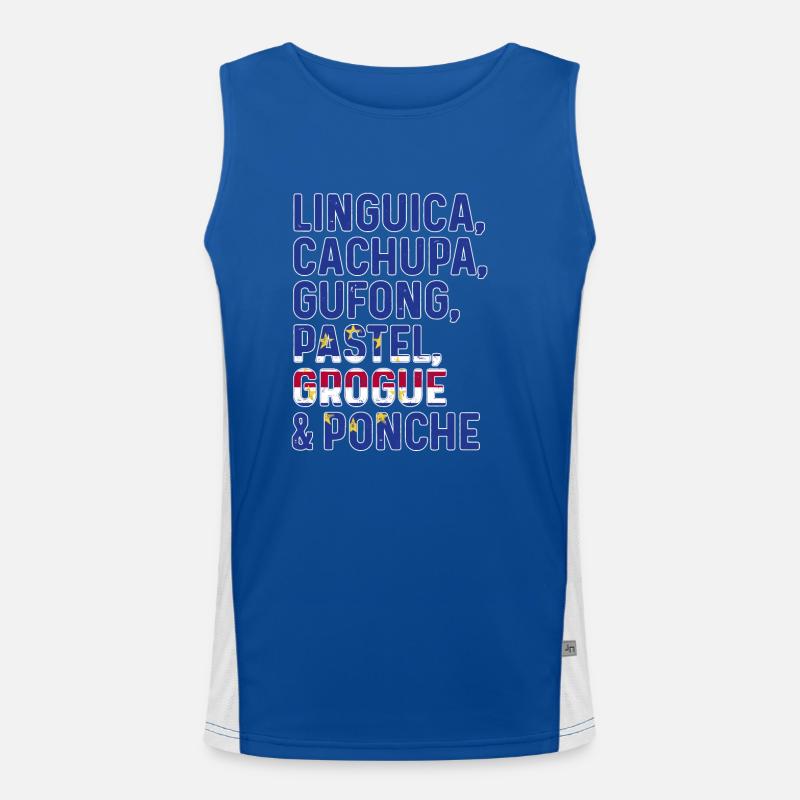 Cape Verde flag Cabo Verde flag Men's Functional Contrast Tank Top 