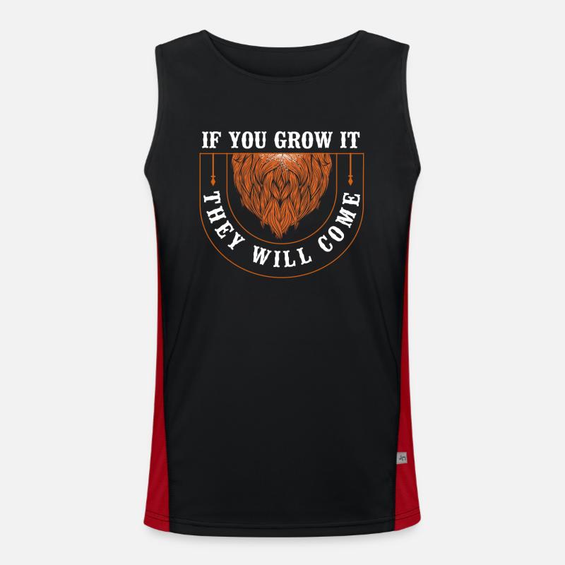 Beard Lover Bearded Man Ginger Funktionelles Kontrast-Tank Top für Männer 
