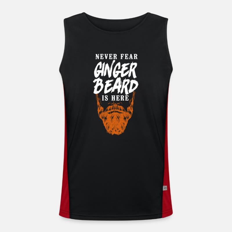 Beard Lover Bearded Man Ginger Funktionelles Kontrast-Tank Top für Männer 